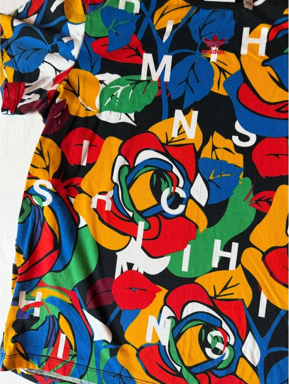 Adidas Rich Mnisi Colorful Floral Print T-Shirt Size S